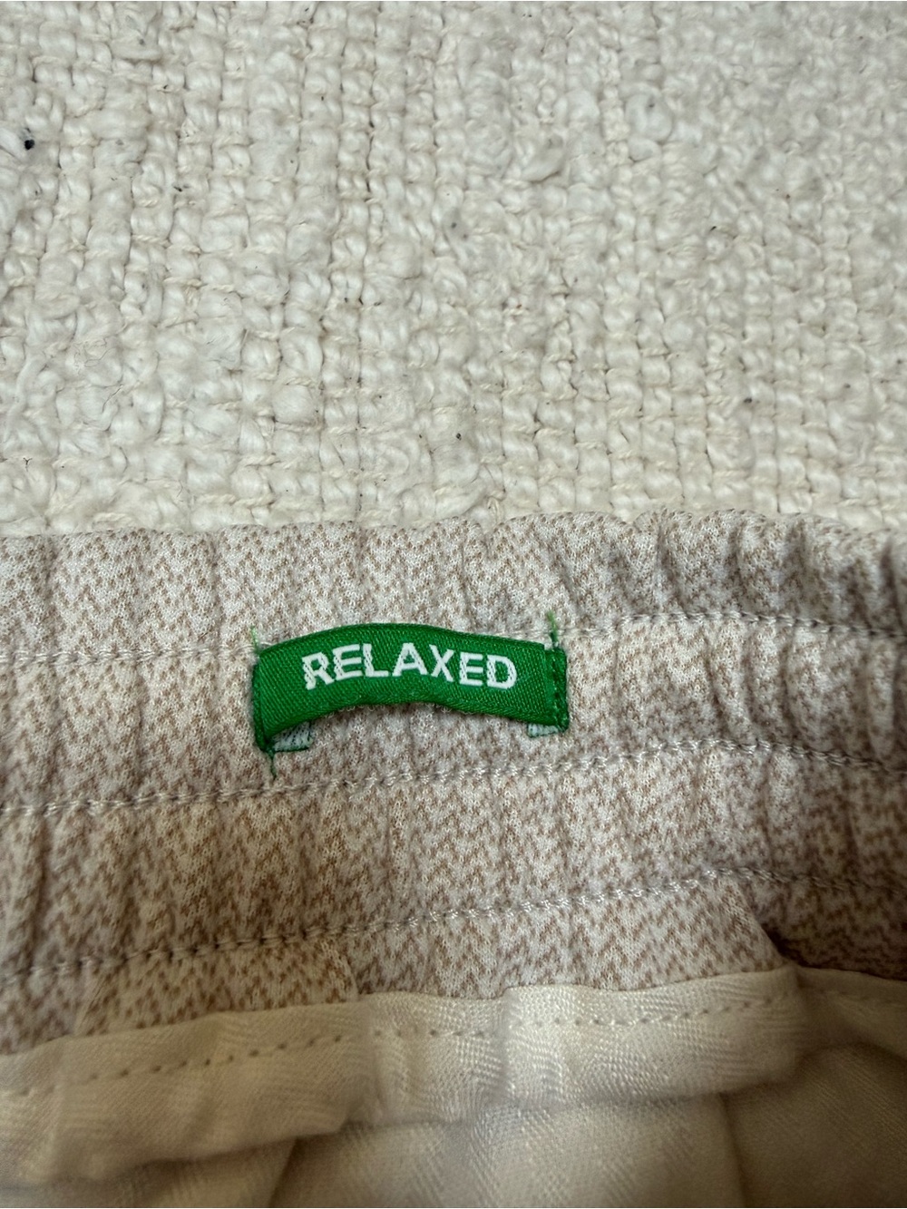 Light Beige Ribbed Drawstring Lounge Pants - Picture 7 of 12